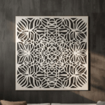 Panel dekoracyjny Floral Symphony – stalowy panel ażurowy z motywem kwiatowym