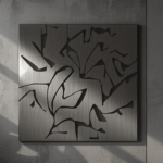 Panel dekoracyjny Abstract Leaves – stalowy panel ażurowy z abstrakcyjnym motywem liści