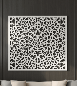 Panel dekoracyjny stalowy Arabesque Maze – geometryczny orientalny wzór