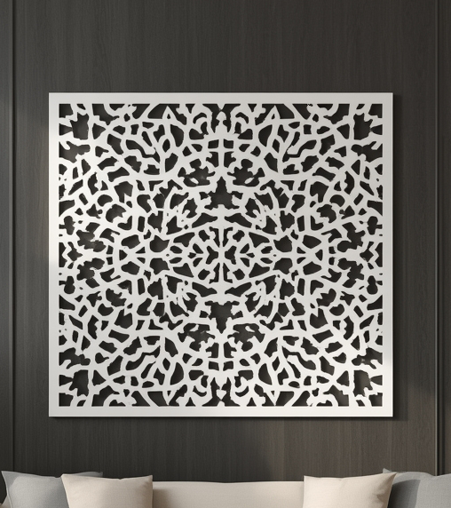 Panel dekoracyjny stalowy Arabesque Maze – geometryczny orientalny wzór