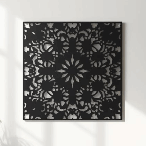Panel dekoracyjny Ornamental Star – stalowy panel ażurowy z gwiazdą i ornamentami