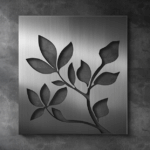 Panel dekoracyjny Leaf Harmony – stalowy panel ażurowy z motywem liści i gałązki