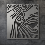 Panel dekoracyjny Woodflow Lines – stalowy panel ażurowy inspirowany słojami drewna