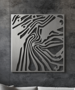 Panel dekoracyjny Woodflow Lines – stalowy panel ażurowy inspirowany słojami drewna