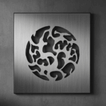 Panel dekoracyjny Cosmic Coral – stalowy panel ażurowy z okrągłym organicznym wzorem