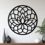 Panel dekoracyjny metalowy – Kwiat Lotosu 1