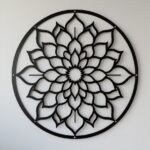 Panel dekoracyjny metalowy – Kwiat Lotosu 2