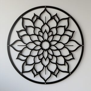 Panel dekoracyjny metalowy – Kwiat Lotosu 2