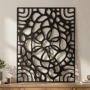 Panel Dekoracyjny Metalowy Abstrakcyjne Echo – nowoczesny ażurowy panel ścienny