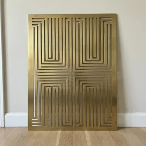 Panel dekoracyjny metalowy złoty geometryczny Art Deco na ścianę