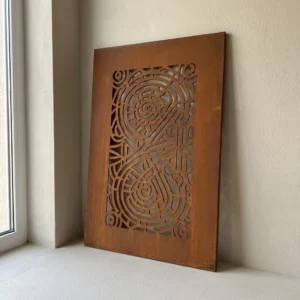 Panel Dekoracyjny Metalowy Celtic Maze – ażurowy panel ścienny o geometrycznym wzorze
