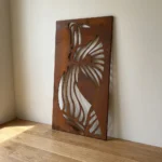 Panel dekoracyjny metalowy corten abstrakcyjne linie ażurowy na ścianę