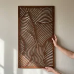 Panel Dekoracyjny Metalowy Fingerprint – nowoczesny ażurowy panel ścienny w pionowym formacie