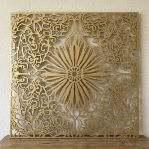 Panel Dekoracyjny Metalowy Kwiat Orientu – ażurowy panel ścienny z orientalnym wzorem