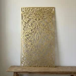 Panel dekoracyjny metalowy złoty ornamentowy arabeska ażurowy na ścianę