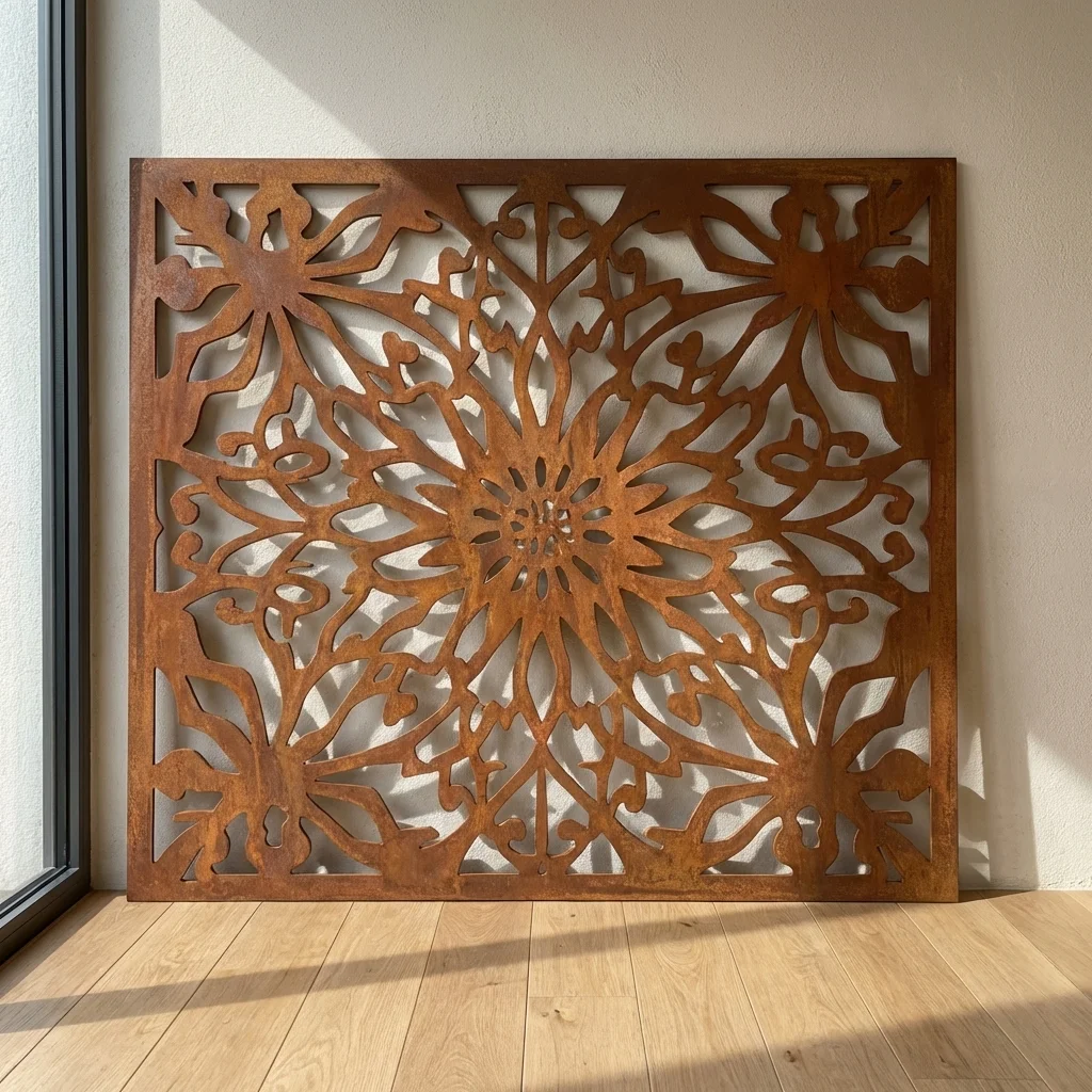 Panel Dekoracyjny Metalowy Pałacowy Wzór – ażurowy panel ścienny z eleganckim ornamentem