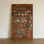 Panel dekoracyjny metalowy corten ornament roślinny ażurowy na ścianę