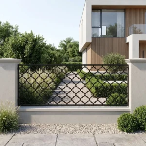 Panel ogrodzeniowy Marokańska Krata – metalowy ażurowy panel z ornamentem