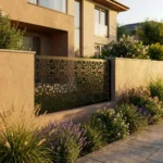 Panel ogrodzeniowy Arabeska – ornamentalny wzór arabeski, dekoracyjna metalowa przesłona tarasowa