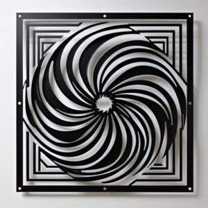 Panel dekoracyjny metalowy Spiralis II – Hipnotyczny Wir