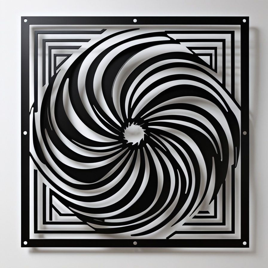 Panel dekoracyjny metalowy Spiralis II – Hipnotyczny Wir