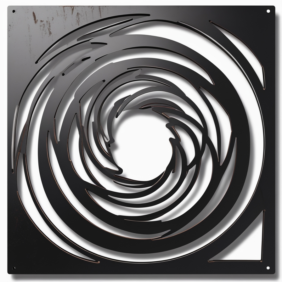 Panel dekoracyjny metalowy Spiralis III – Spiralne Ostrza