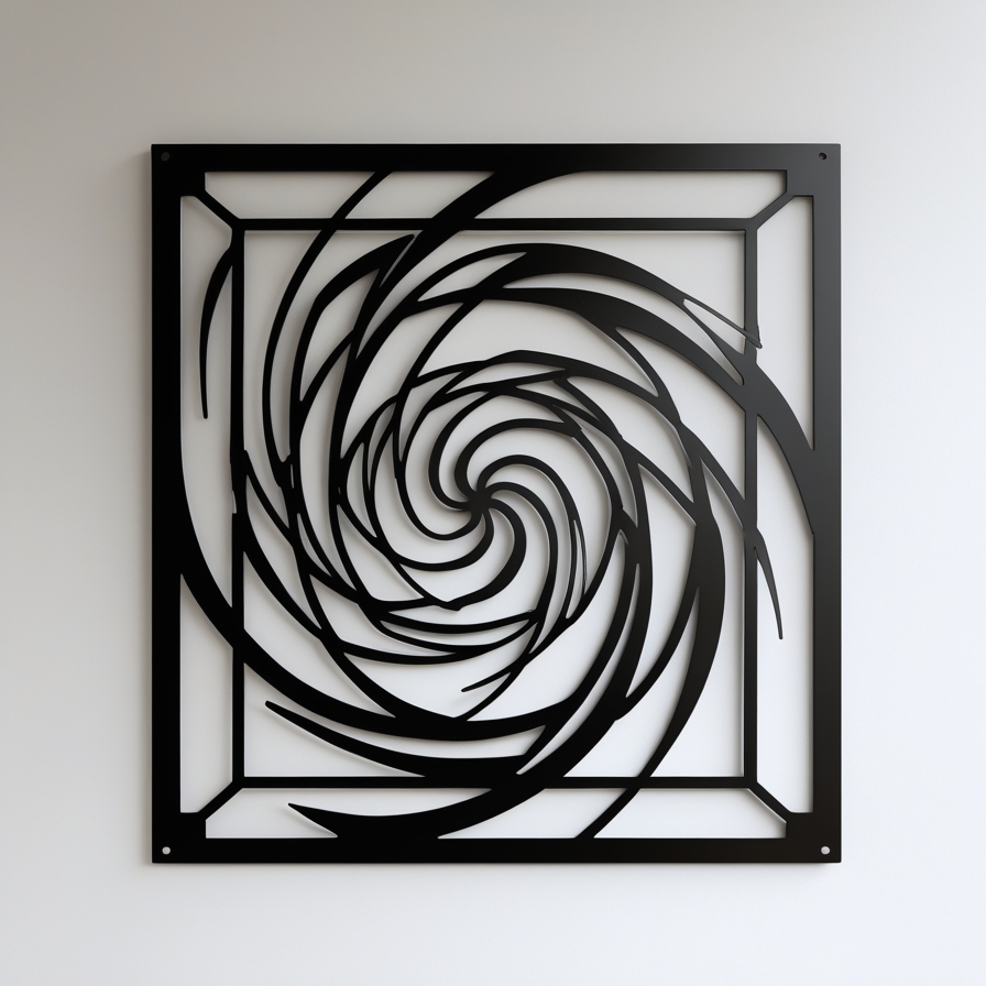 Panel dekoracyjny metalowy Spiralis IV – Geometryczny Wir