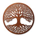 Panel dekoracyjny metalowy Drzewo Życia – klasyczny wzór, corten