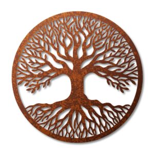 Panel dekoracyjny metalowy Drzewo Życia – klasyczny wzór, corten
