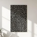 Panel dekoracyjny metalowy Mosaic Circle – geometryczny wzór mozaiki w formie koncentrycznych okręgów.