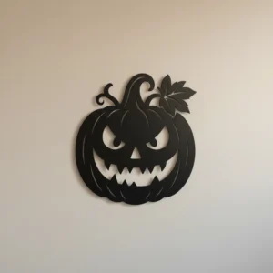 Metalowa dekoracja ścienna straszna dynia Jack O’Lantern na Halloween