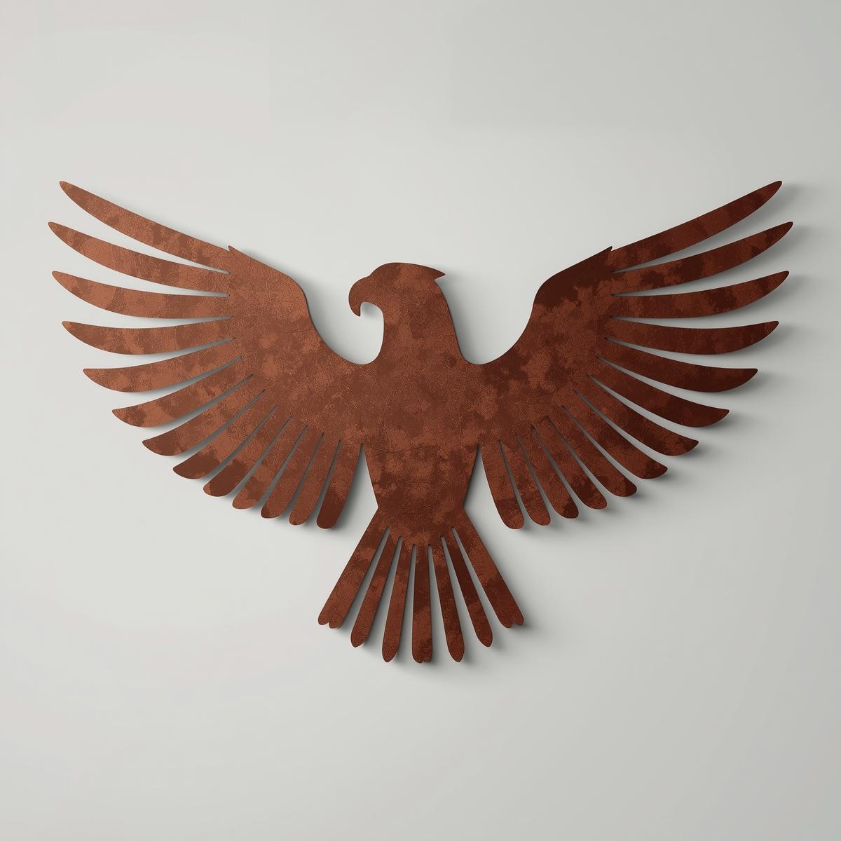 Dekoracja ścienna metalowa Eagle Spirit – orzeł z rozpostartymi skrzydłami, stal corten.