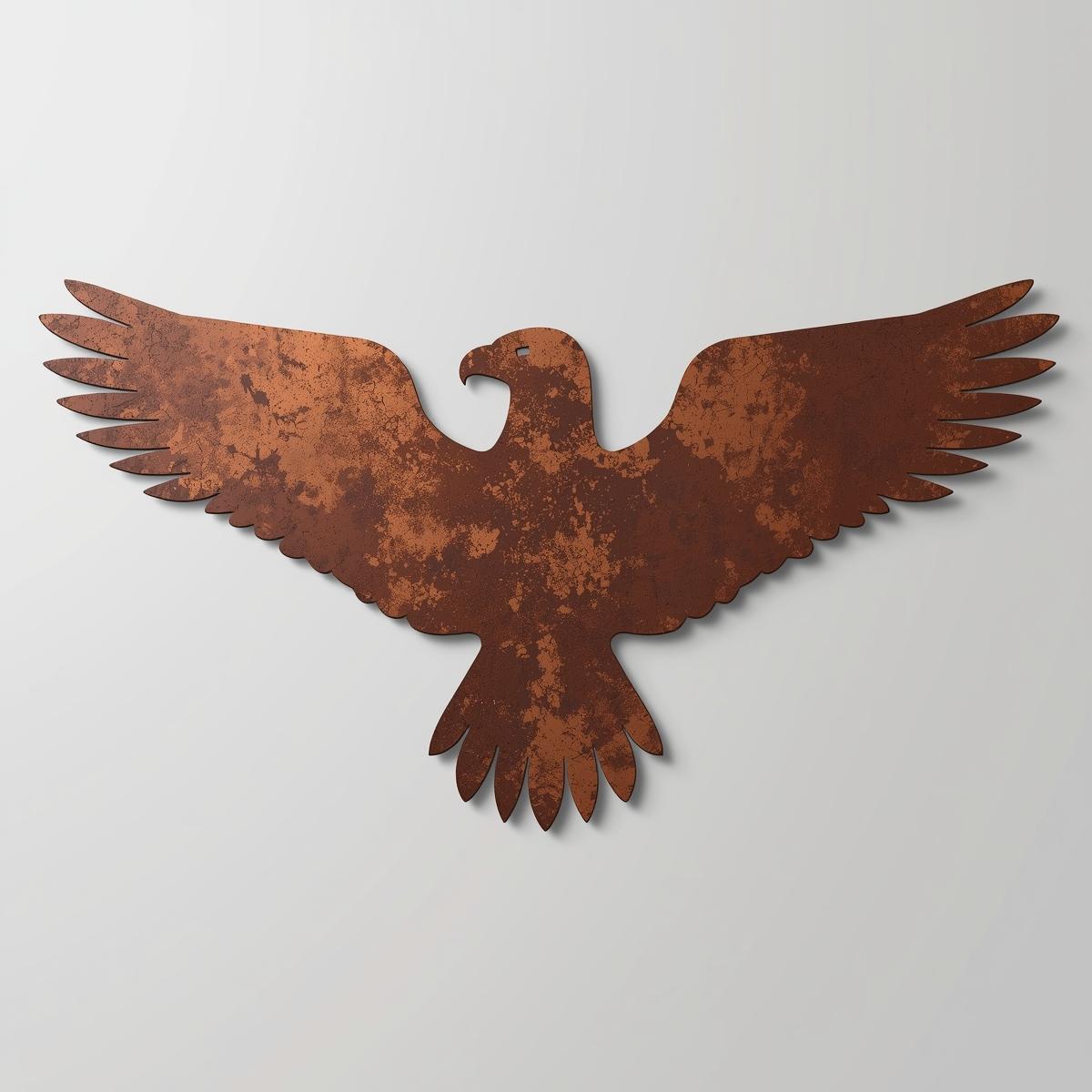Dekoracja ścienna metalowa Eagle Freedom – orzeł w locie, stal corten.