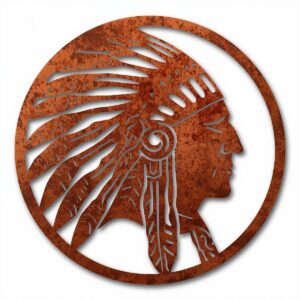 Dekoracja ścienna z motywem Indianina Heritage, stal corten