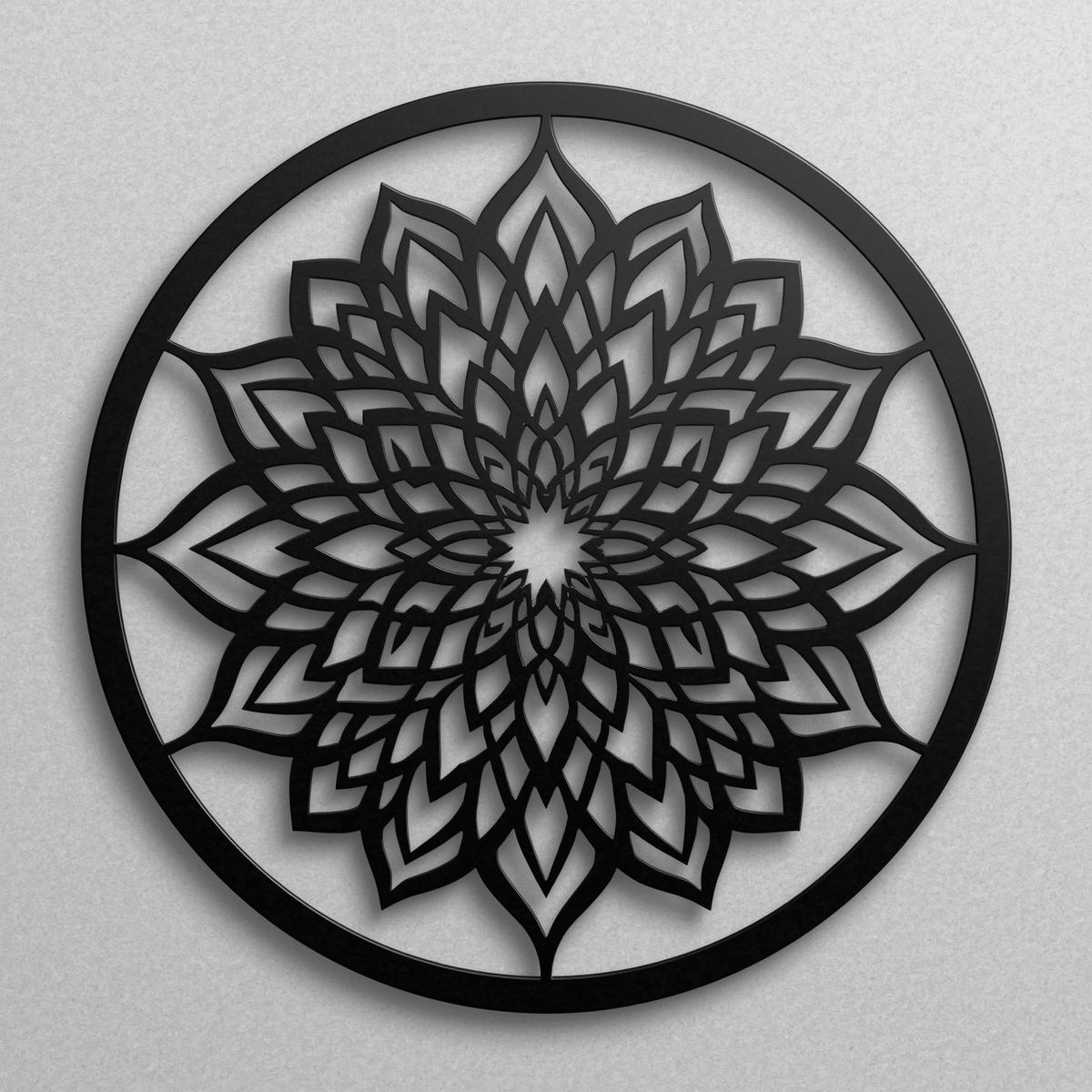 Panel dekoracyjny metalowy – Kwiat Lotosu 3