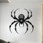 Dekoracja ścienna metalowa Black Spider – czarna, ozdobny pająk w nowoczesnym stylu.
