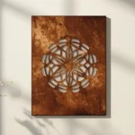 Panel dekoracyjny metalowy Płatki Kwiatu z motywem kwiatowym w formie rozłożystych płatków.