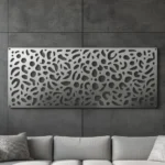 Panel dekoracyjny metalowy Stone Pattern – nowoczesny wzór inspirowany kształtami kamieni i kropli wody.