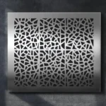 Panel dekoracyjny metalowy Urban Mosaic z geometrycznym mozaikowym wzorem w nowoczesnym stylu.