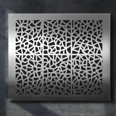 Panel dekoracyjny metalowy Urban Mosaic z geometrycznym mozaikowym wzorem w nowoczesnym stylu.