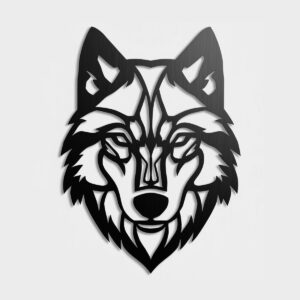 Dekoracja ścienna metalowa – Wilk 3