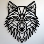 Dekoracja ścienna metalowa – Wilk 4
