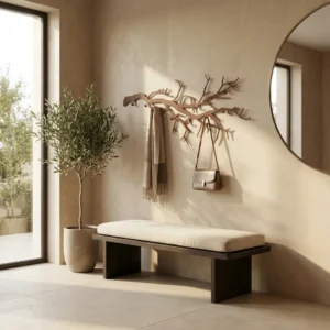 Metalowy wieszak ścienny Leśna Gałąź – wieszak w kształcie gałęzi drzewa, 40–90 cm