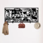 Metalowy wieszak ścienny Picasso Style z artystycznym abstrakcyjnym motywem