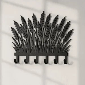 Metalowy wieszak ścienny Zbożowe Kłosy z motywem kłosów pszenicy