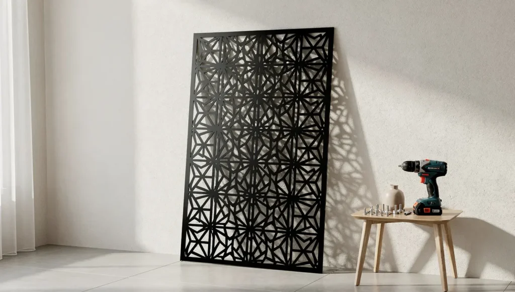 Czy metalowe dekoracje ścienne są ciężkie i jakie kołki zastosować do ich montażu