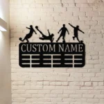 Personalizowany wieszak na medale piłka nożna z własnym napisem