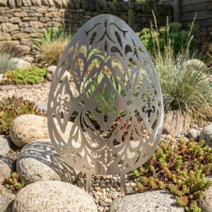 Ogrodowa dekoracja metalowa Jajo Ogrodowe Nature Line do wbicia w ziemię na rabacie