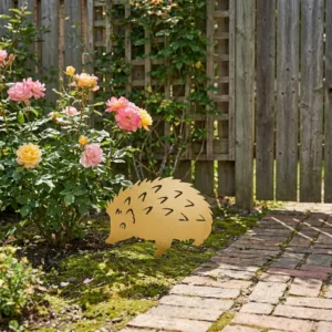 Ogrodowa dekoracja metalowa Leśny Jeż Dekoracyjny do wbicia w ziemię na rabacie