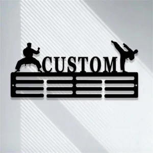 personalizowany wieszak na medale z własnym napisem